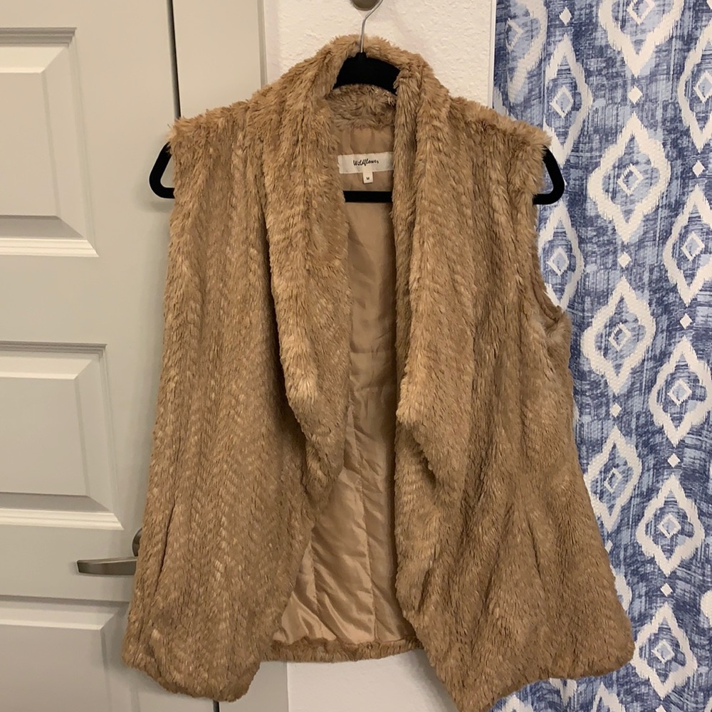 Wildflower tan fur vest